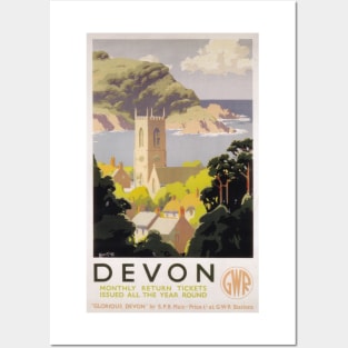 Devon - GWR - Vintage Railway Travel Poster - 1930s Posters and Art